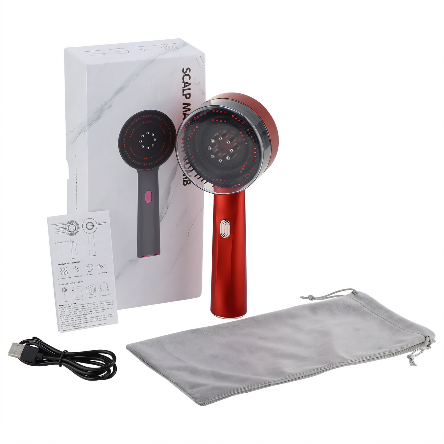 Hair Reboot™ – Red Light Therapy Brush + Free Strengthening Serum